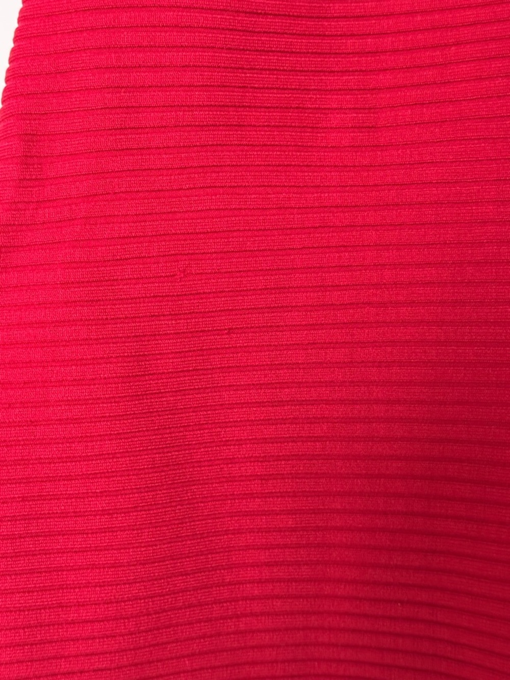 Red Ribbed Knit Bodycon Dress - Picture 4 of 4